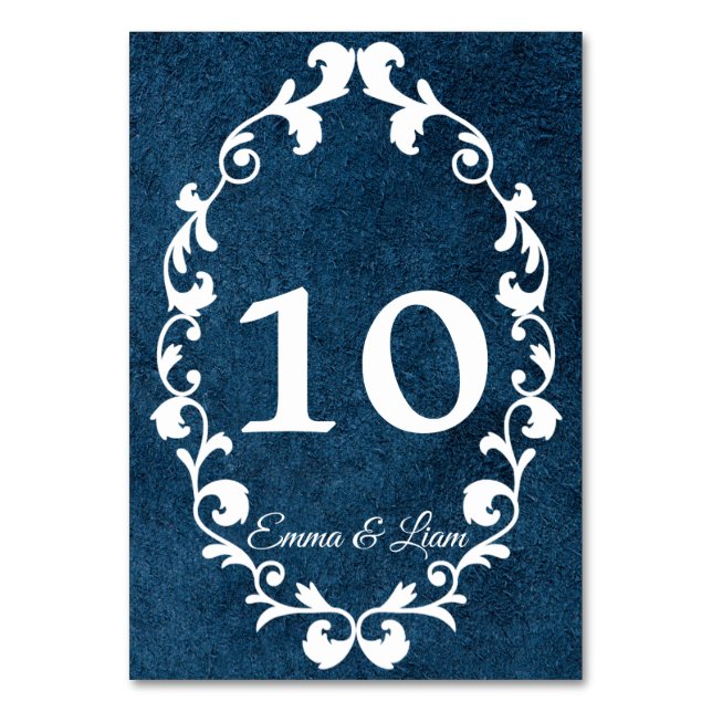 Numeração De Mesa Rustic Mexican Wedding Table Number Card (Frente)