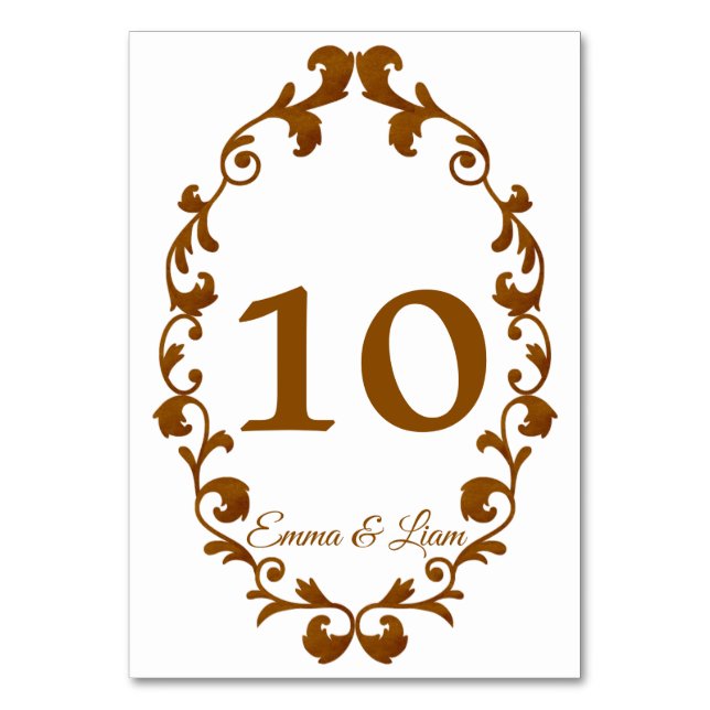 Numeração De Mesa Rustic Mexican Wedding Table Number Card (Frente)