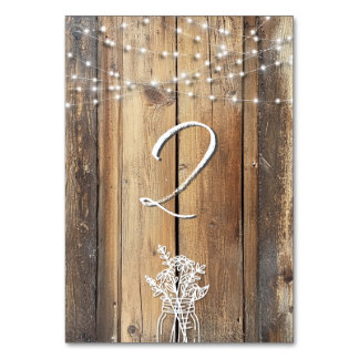 Numeração De Mesa Rustic Wood String Luzes Mason Jar Elegant Favores