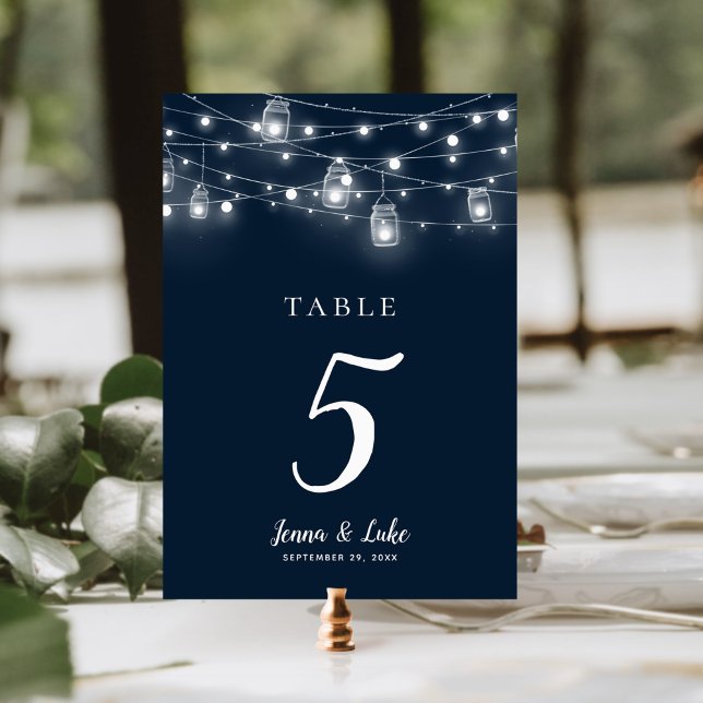 Numeração De Mesa Rústica String Luz Números De Mesa De Casamento (Criador carregado)