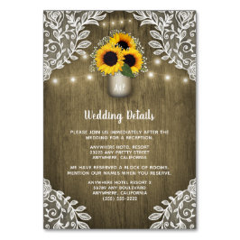 Numeração De Mesa Rústico Girassol Mason Jar Casamento Inserir Cartõ