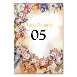 Numeração De Mesa Safari - ouro de convite a chás de fraldas