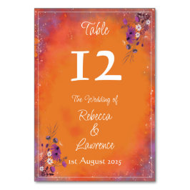 Numeração De Mesa Saffron Sky Wildflower