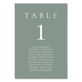 Numeração De Mesa Sage Green Boho - Número da Mesa Mínima