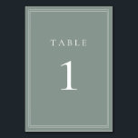 Numeração De Mesa Sage Green I Moderno Casamento Minimalista<br><div class="desc">Sage Green moderno, minimalista número da mesa de casamento. Totalmente personalizável! **NOTA: Para solicitar números de tabela, cada número de cartão deve ser editado/personalizado separadamente e adicionado ao seu carrinho. Por exemplo: se você selecionar apenas Qtd: 20 placas e Add to Cart, ele será do mesmo número a menos que...</div>