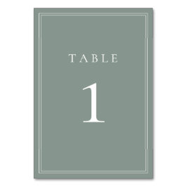 Numeração De Mesa Sage Green I Moderno Casamento Minimalista