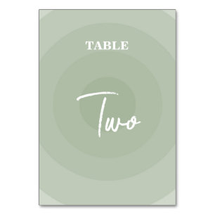 Numeração De Mesa Sage Green Modern Monogramas Número da Tabela de C