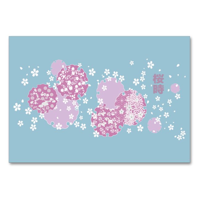 Numeração De Mesa Sakura, Cherry Blossom (Frente)