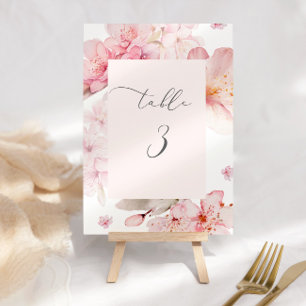 Numeração De Mesa Sakura cherry floresce elegante