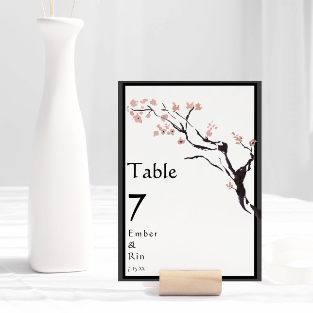 Numeração De Mesa Sakura Mountain | Fronteira casual v2 Casamento (Criador carregado)