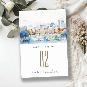 Numeração De Mesa Sanja Mínima, Casamento de Aquarela da Califórnia