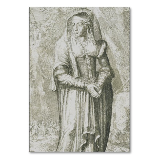 Numeração De Mesa Santa Hildegarda de Bingen Arte Mística Medieval (Frente)