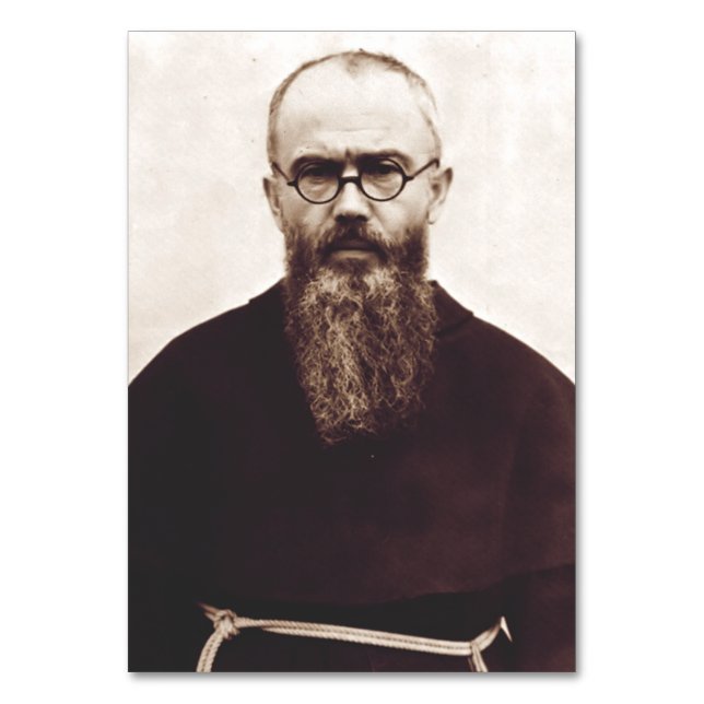 Numeração De Mesa Santo Maximilian Kolbe padre católico polonês (Frente)