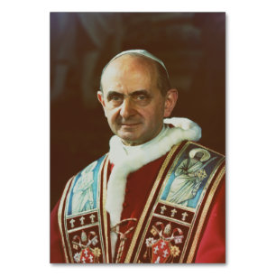 Numeração De Mesa Santo Papa Paulo VI Bispo de Roma