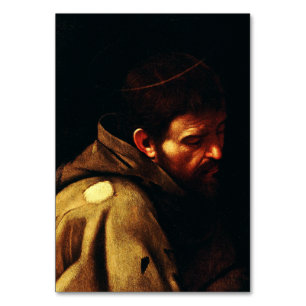 Numeração De Mesa São Francisco de Assis por Caravaggio Arte Barroca
