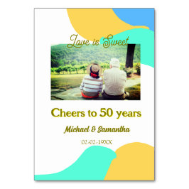 Numeração De Mesa saudações aos 50 anos de aniversário de casamento 