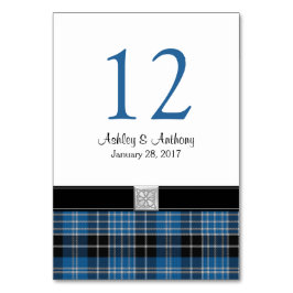 Numeração De Mesa Scottish Clark Tartan Wedding