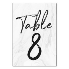 Numeração De Mesa Script de mármore branco moderno | Tabela Número C