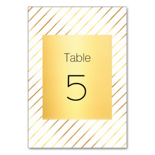 Numeração De Mesa Script Dourado Elegante Modelo moderno