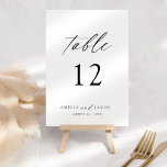 Numeração De Mesa Script Elegante Moderno<br><div class="desc">Este lindo número de tabela de assinaturas vai abater seus futuros convidados!</div>