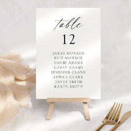 Numeração De Mesa Script Elegante Moderno