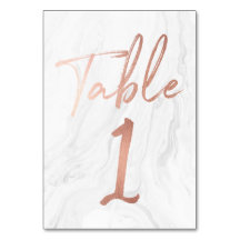 Script Marble e Rosa Dourado | Tabela Número Cartã