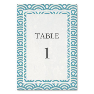 Numeração De Mesa Sea Blue Waves Japonês Seigha Table Number