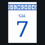 Numeração De Mesa Seashell Grid Beach WedOM Azul Branco<br><div class="desc">Um cartão de mesa giro para um casamento divertido! Mão fez arte para você! Perfeito para um casamento, chá de panela à beira-mar, festa de solteira, festa de noivado ou aniversário. TOTALMENTE PERSONALIZÁVEL! Clique em "Personalizar" acima para editar o texto. Clique em "editar usando a ferramenta design" para ajustar as...</div>