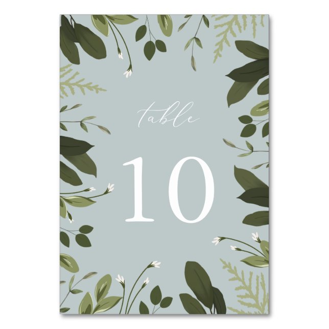 Numeração De Mesa Selvagem e Verde (Frente)