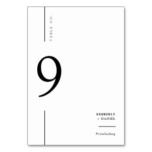 Numeração De Mesa Sentado Nupcial Minimalista Branco Moderno Elegant