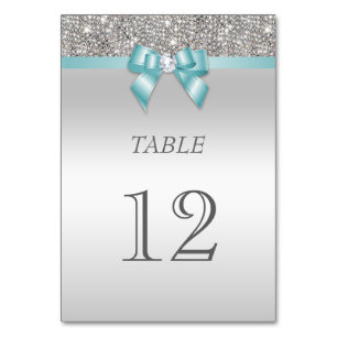 Numeração De Mesa Sequências Arcos de Prata Azul Teal