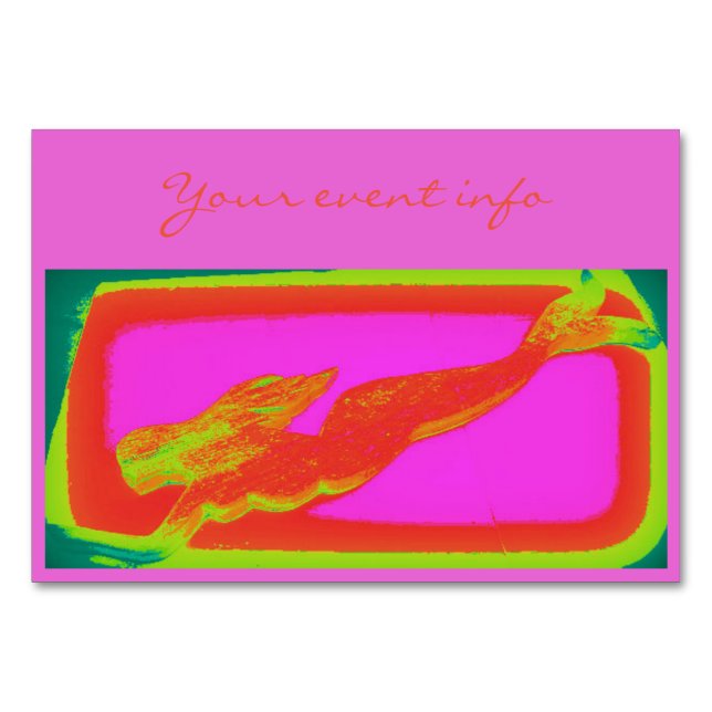 Numeração De Mesa sereia vermelha (Frente)