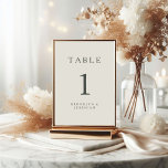 Numeração De Mesa Serif Elegant Modern Wedding<br><div class="desc">O convite para o casamento do Brooklyn apresenta um sofisticado design numa refinada paleta de roupa e cinza, incorporando elegância e modernidade. Criados com uma fonte serif, esses convites exudem um charme de eterno, fazer-os perfeitos para casais que buscam um na moda, ainda que subestimado, anúncio de seu dia especial....</div>