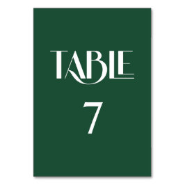 Numeração De Mesa Serifa Decorativa Profunda e Branca
