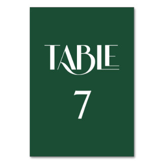 Numeração De Mesa Serifa Decorativa Profunda e Branca