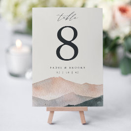 Numeração De Mesa Sierra Dusk | Casamento Desert Mountain 3,5x5"
