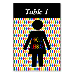 Numeração De Mesa Silhueta LGBTQ Lésbica e Casamento Ládico Arco-Íri