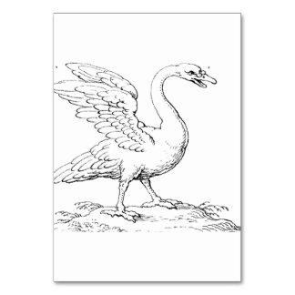 Numeração De Mesa Símbolo de Cisne de Amor e Fidelidade Arte Refinad