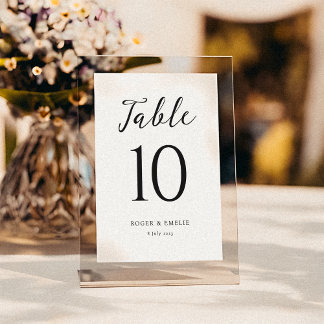 Numeração De Mesa Símbolo de Número da Tabela de Caligrafia Clássica