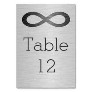 Numeração De Mesa Símbolo infinito na textura falsa de metal por STa