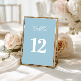 Numeração De Mesa Simple Blue Table Numbers Sign