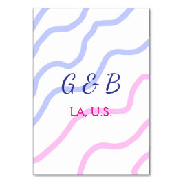 Numeração De Mesa SIMPLE MINIMAL adicione o nome do casal texto do n