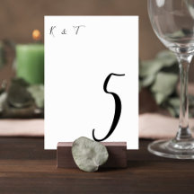 Simple Script Wedding Table Numbers