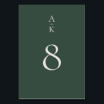 Numeração De Mesa Simples Casamento de Combinação de Monograma Verde<br><div class="desc">Simples Monograma Verde Míx Match Match Wedding Table Number apresenta pares de tipos modernos em tons suaves e modernos de terra.</div>