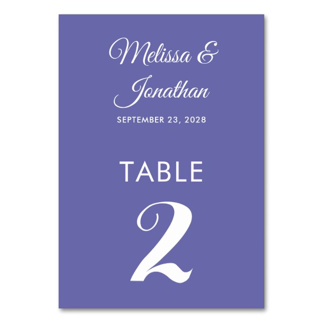 Numeração De Mesa Simples casamento elegante de vadia branca (Frente)