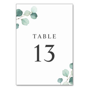 Numeração De Mesa Simples Elegantes Folhagens Rústicas Casamento de 