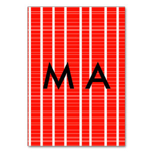 Numeração De Mesa Simples monograma adicione seu nome com letra míni