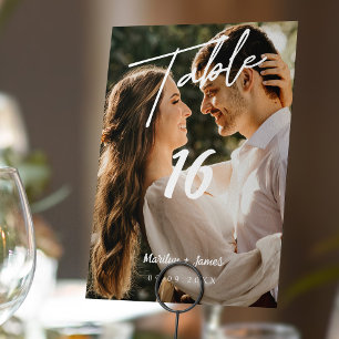 Numeração De Mesa Simplicidade Elegante: Casamento Fotográfico Mínim