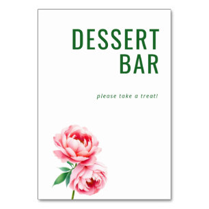 Numeração De Mesa Sinal de Barra de Sobremesa Floral Rosa Alegre