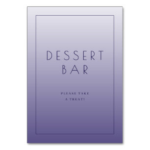 Numeração De Mesa Sinal de Barra de Sobremesa Minimalista Roxo Calma